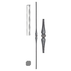 DOPREDAJ Tyč ozdobná 1000mm, profil 12x12mm, valcovaný DOPREDAJ Tyč ozdobná 1000mm, profil 12x12mm, valcovaný